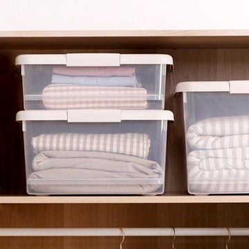 雙把手掀蓋收納整理箱(M)-44L-3入