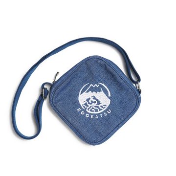 江戶勝 男女裝 經典菱形包包-中古藍