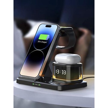 三合一無線充電器applewatch手表iwatch充電座蘋果15快充支架適用iphone磁吸magsafe底座airpods藍牙耳機桌面