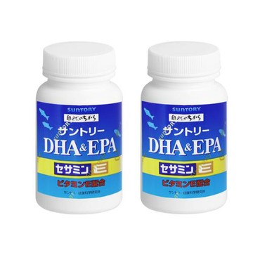 【SUNTORY 三得利】DHA&EPA+芝麻明E(120錠)x2瓶