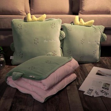 抱枕被子兩用辦公室午睡折疊毯子二合一枕頭汽車女生睡覺靠枕車用