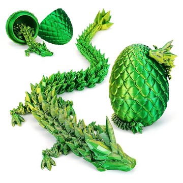 洛陽牡丹 洛陽牡丹關節龍3d列印龍擺件龍模型手辦減壓玩具 22cm