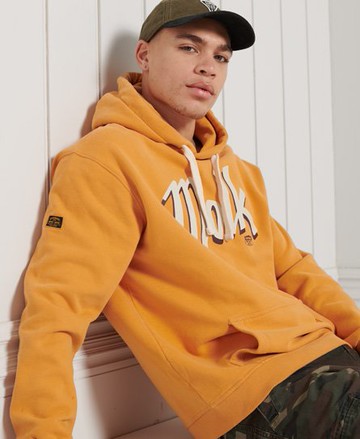 Superdry Men's Men's Workwear Hoodie Yellow / Umber Sunset - Size: Xxl