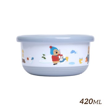 【HOUSUXI】DINOTAENG冬季系列-不鏽鋼雙層隔熱碗420ml【Bye Bye Sale↘5折起】＜售價已折＞