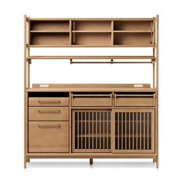 【DAIMARU】FRANTZ弗朗茨典藏白橡木實木櫃檯式廚櫃-高棚幅158