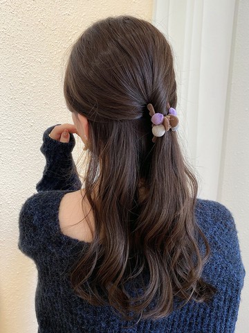 毛球抓夾女秋冬新款網紅鯊魚發夾后腦勺頭發盤發發抓發卡