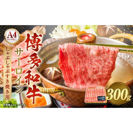 ふるさと納税 博多和牛 サーロイン しゃぶしゃぶ すき焼き 用 300g 肉 和牛 牛肉 冷凍 化粧箱つき 福岡県太宰府市