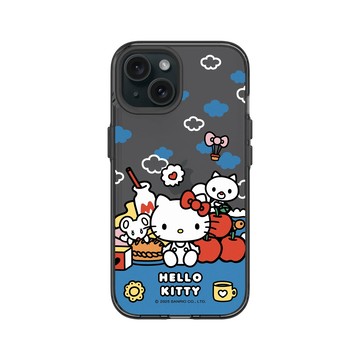 iPhone 15 Clear 酷墨灰 - 三麗鷗-Hello Kitty - 悠閒時光