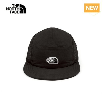 【The North Face 】北面 黑色貼片式LOGO休閒五分帽 中性款 黑 NF0A5FXJJK3
