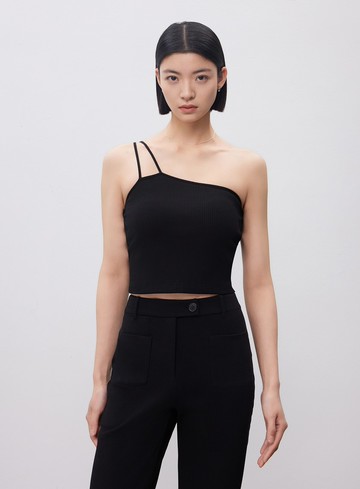 單肩帶彈性內搭Bra Top