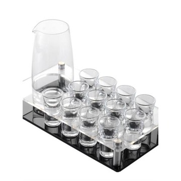 子彈杯架洋酒杯架KTV酒吧酒具套裝一口杯吞杯酒架帶分酒器創意