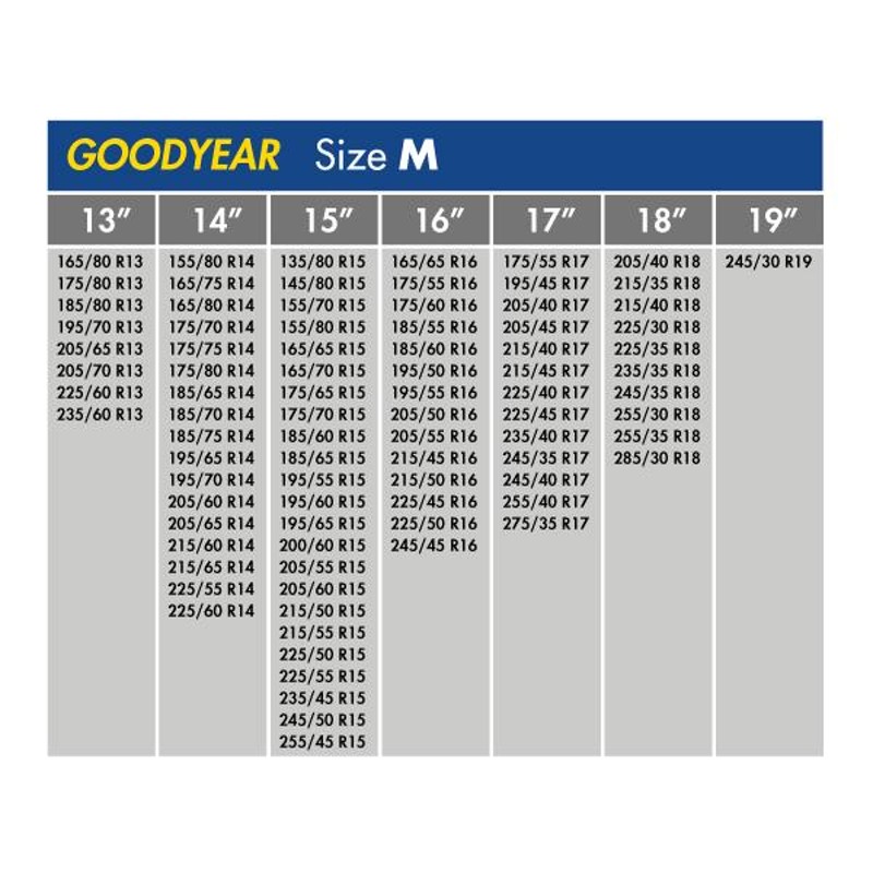 GOODYEAR スノーソックス 布製 タイヤチェーン SUPER Mサイズ MINI