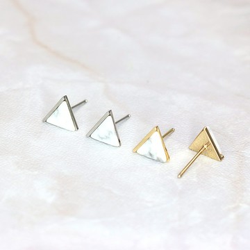 情人節禮物 I 仨石紋耳環