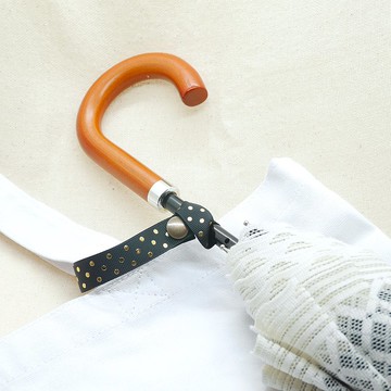 傘帶金小圓點黑色