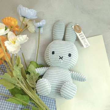 BON TON TOYS Miffy米菲兔ECO燈芯絨填充玩偶-柔玉綠 23cm