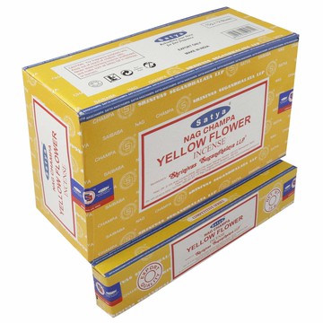 [綺異館] 印度香 賽巴巴 鮮黃花- 舒緩柔和氣息 15g Satya yellow flower 線香 另售印度皂