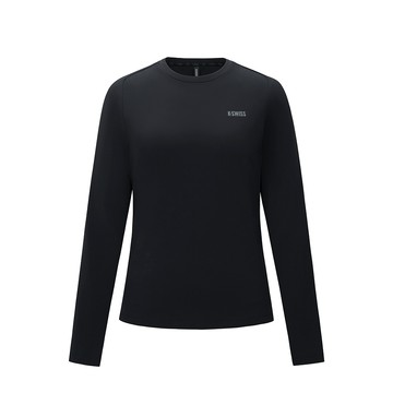 K-SWISS 運動長袖 WS N.T LS T 圓領 T恤 女款 黑色 1912118-008