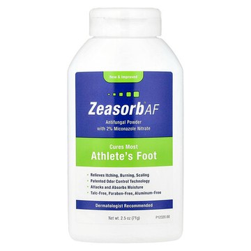 Zeasorb, AF，含 2% 硝酸咪康唑的抗真菌粉，2.5 盎司（71 克）