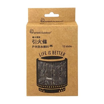 Forest Outdoor 群森戶外 引火條 快速點燃 露營野炊必備 天然材質 無異味 方便攜帶  1盒  135g