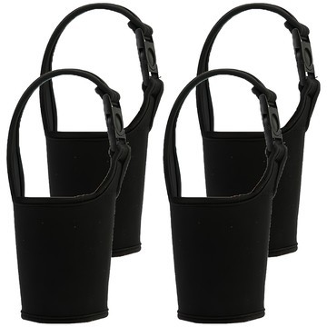 潛水布環保手提杯套 黑色 適用於500-700CC飲料杯  4個