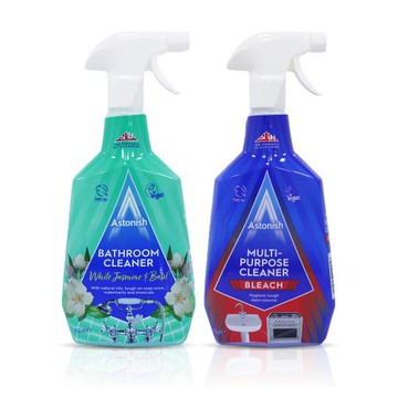 Astonish 神奇多用途清潔劑750ml+浴廁清潔劑(白茉莉+羅勒)750ml  英國原裝