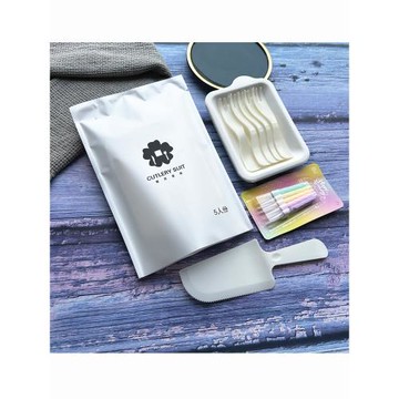 一次性生日蛋糕餐具蠟燭帽盒子刀叉盤套裝加厚降解原漿紙盤碟50套
