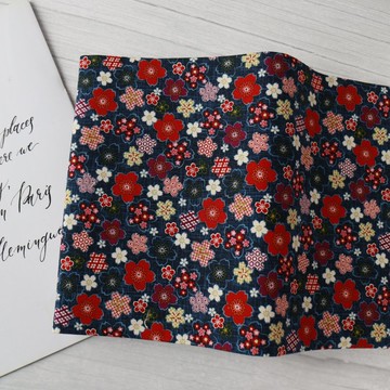 【和風夜櫻】書衣 書套 書皮 布書衣 可調式書衣