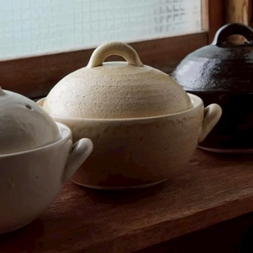 4TH-MARKET 日本製 5號 Coseru 陶鍋 三色 1000ml - 白色