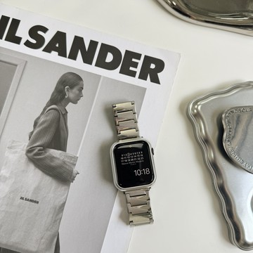 亮霧面三角拼接 Apple Watch 不鏽鋼錶帶