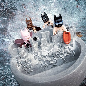 水泥製 城市 造型盆 置物盤 煙灰缸 花盆 飾品盤