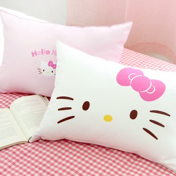 Nara Home Deco 三麗鷗雙面新臉孔枕頭套 + 超細纖維枕芯組 - Hello Kitty  1組  40 x 60cm