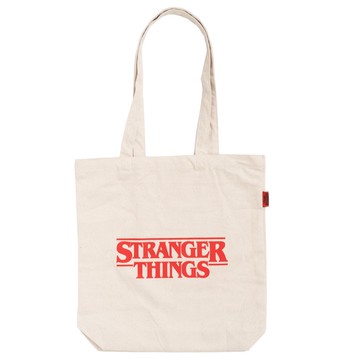 怪奇物語 LOGO托特包(白)/ STRANGER THINGS