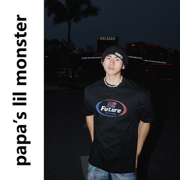 美式水洗純棉小領口寬松休閑版型印花T恤男【木屋雜貨】