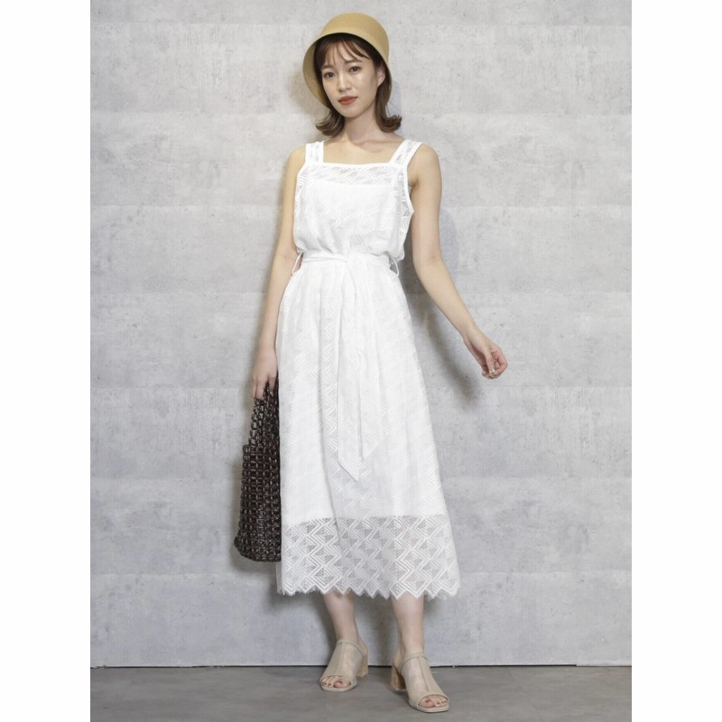 公式 Dazzlin ダズリン ブリックレースフレアワンピース 通販 Lineポイント最大get Lineショッピング