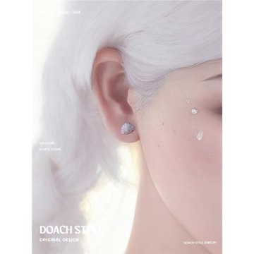 DOACH 海星貝殼耳釘純銀原創設計高級感新款甜酷耳環耳飾睡覺免摘