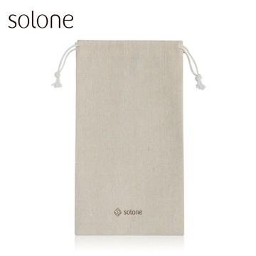 Solone 訂製麻布收納袋(13x24cm/品牌束口袋)