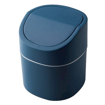 彈蓋桌面垃圾桶 2662  深藍色  1層