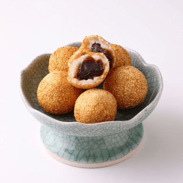 【心港點】香酥紅豆芝麻球/6入