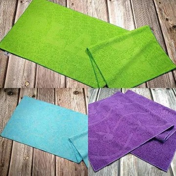 翠綠-網球圖紋款 【PLAYBOY】超細纖維寬版運動毛巾