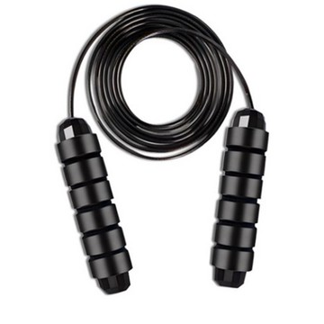 comet 防滑鋼絲跳繩  黑色  1個  繩子290cm + 手柄15.5cm