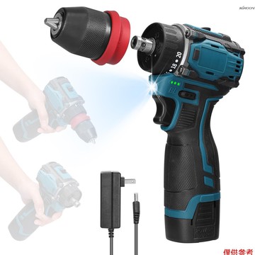 18V 2合1電鑽起子機 多功能無刷起子機 無線電鑽 手持鋰電螺絲刀 45Nm扭力 無刷電機 實用家電傢俱安裝 汽車電子