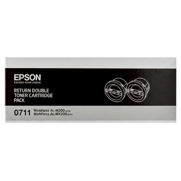 EPSON 原廠雙包裝碳粉匣 C13S050711  黑色  1組