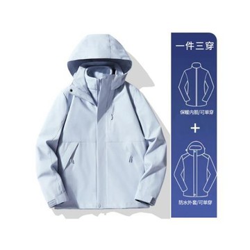 可拆卸沖鋒衣三合一戶外兩件套情侶滑雪服登山進藏加絨加厚石墨烯