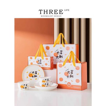 Tlife·Close·餐具套裝禮盒創意家用陶瓷吃飯碗盤子組合 | 大吉