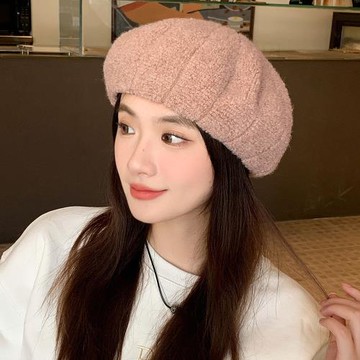 Acorn*橡果-日系毛絨貝蕾帽畫家帽南瓜帽遮陽帽八角帽1753(卡其)