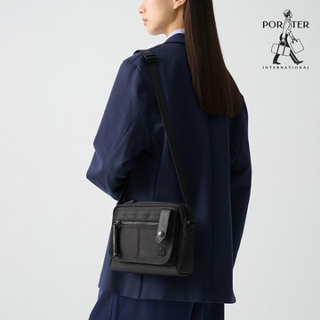 PORTER INTERNATIONAL - 自信經典NEW HEAT斜背包 - 全黑