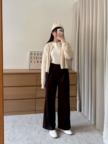 自訂 親膚遮肉顯瘦西褲