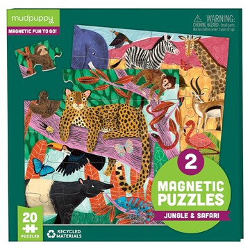 mudpuppy 磁性拼圖 非洲叢林探險  1個  20片