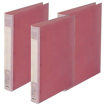 柔彩資料夾 3孔  紅色  3入