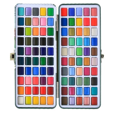 AFAMIC 艾法 創意無限專業級高顯色水彩顏料塊繪畫大全套組  480g  100色